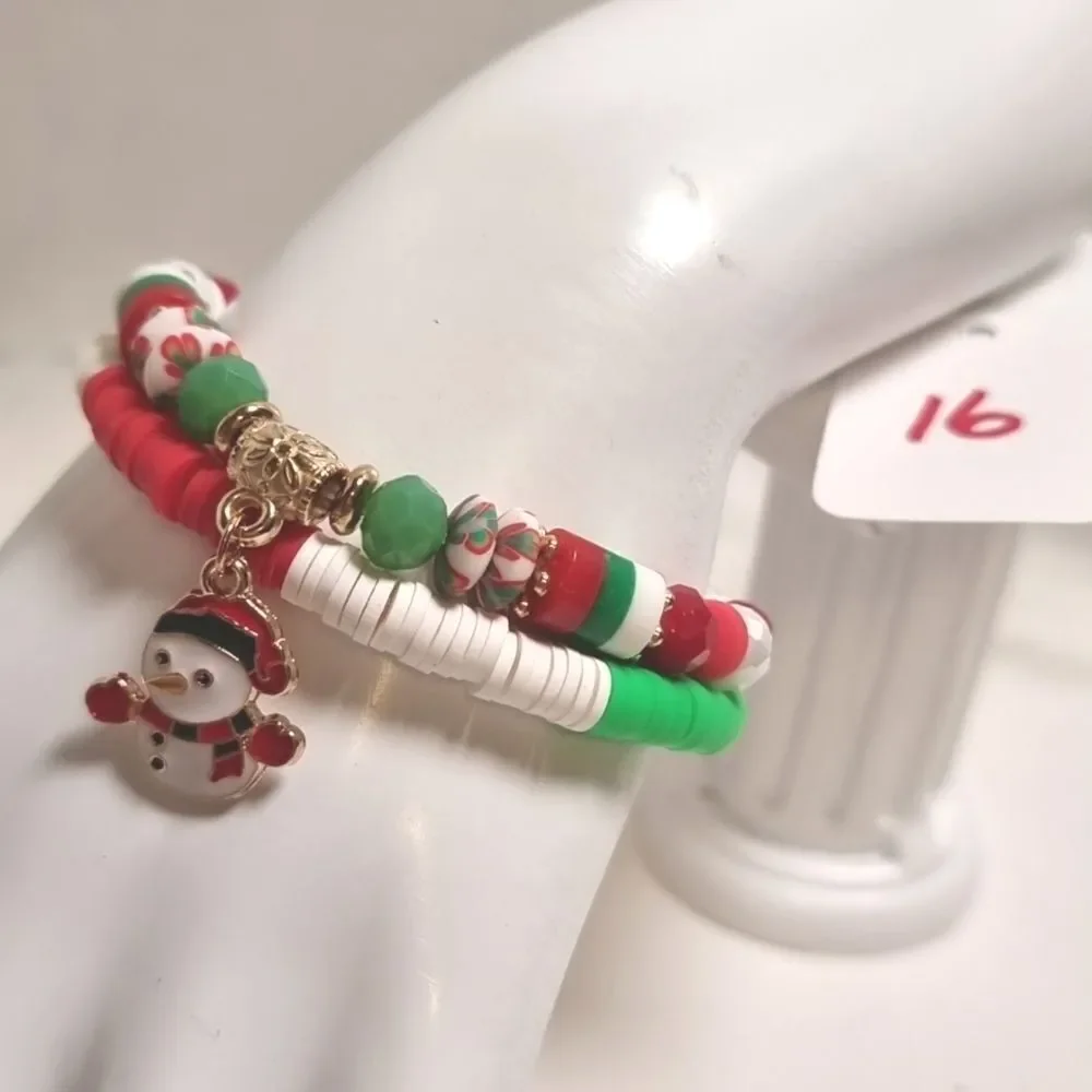 👋 CHRISTMAS STACKING 2 BRACELET SET charm adjustable | Mix And Match 3/$20